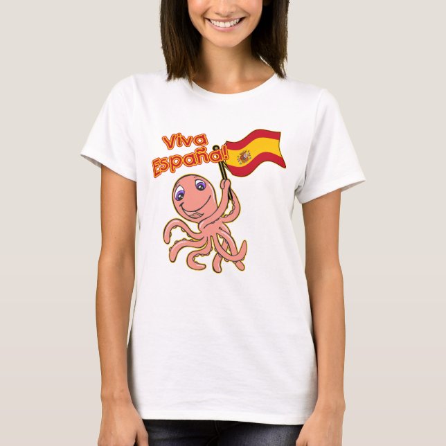 Viva Espana con la camiseta del fútbol del pulpo (Anverso)