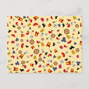 Viva España- postal con elementos culturales