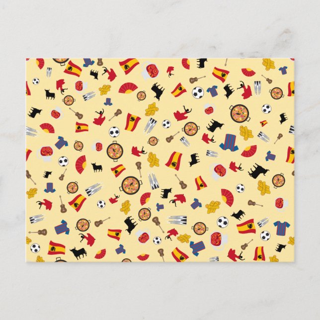 Viva España- postal con elementos culturales (Anverso)