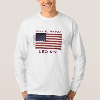 Viva Il Papa Papa LEO XIV Camiseta Larga de Sleve