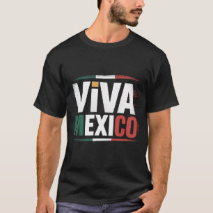 Viva la camiseta de México con la bandera mexicana