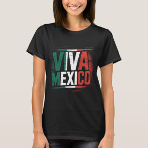 Viva la camiseta de México con la bandera mexicana