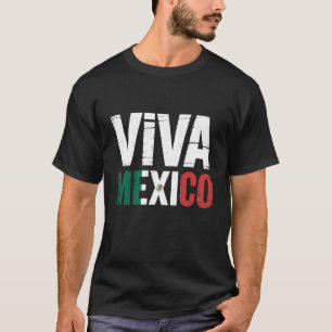Viva la camiseta de México con la bandera mexicana