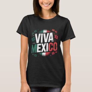 Viva la camiseta de México con la bandera mexicana