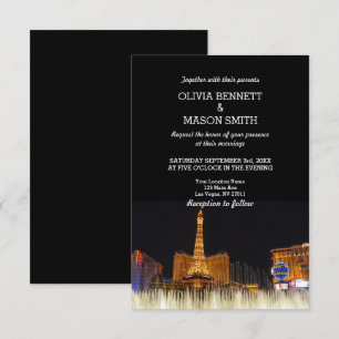Viva la invitación de boda de destino de Las Vegas