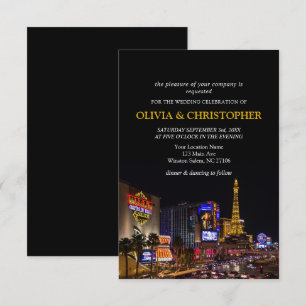 Viva la invitación de boda de destino de Las Vegas