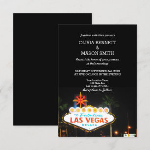 Viva la invitación de boda de destino de Las Vegas