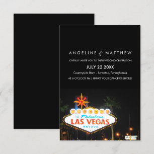 Viva la invitación de boda de destino de Las Vegas