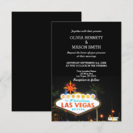 Viva la invitación de boda de destino de Las Vegas