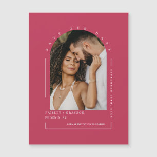 Viva Magenta Arc Foto Guardar Nuestra Tarjeta Magn