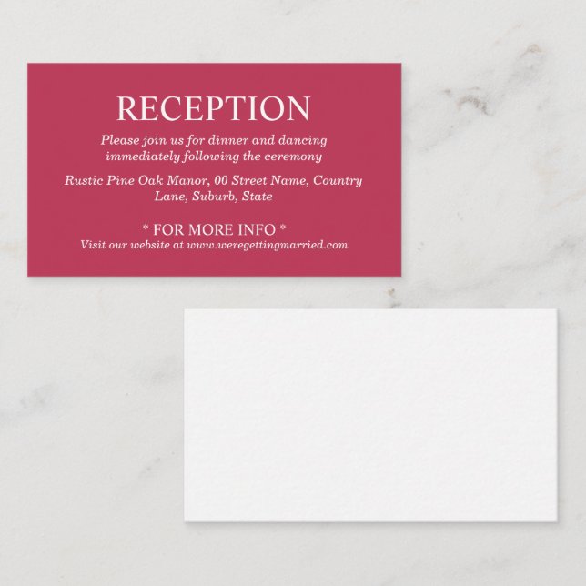 Viva magenta detalles de recepción de color liso D (Anverso / Reverso)