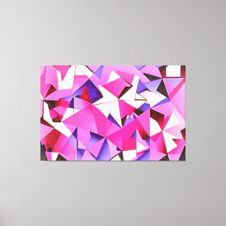 Viva Magenta Hidrangea Geométrica Resumen Arte