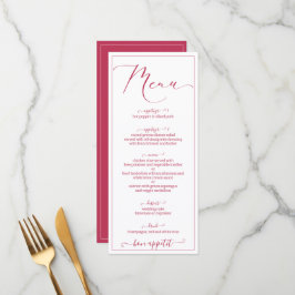 Viva magenta letra elegante menú script