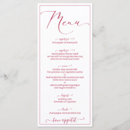 Viva magenta letra elegante menú script