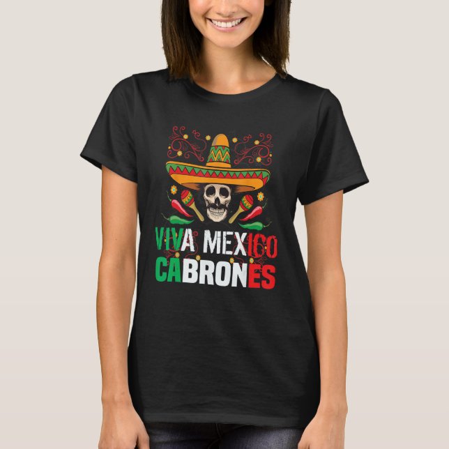 Viva México Cabrones T Shirt Gracioso Camisa Mexic (Anverso)