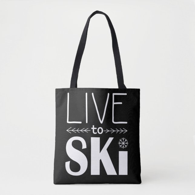 Viva para esquiar bolso (Anverso)