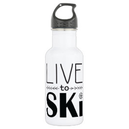 Viva para esquiar botella de agua