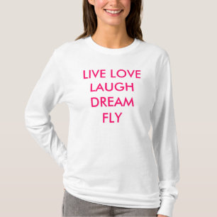 VIVA PARA VOLAR LA CAMISETA LARGA DE LA MANGA