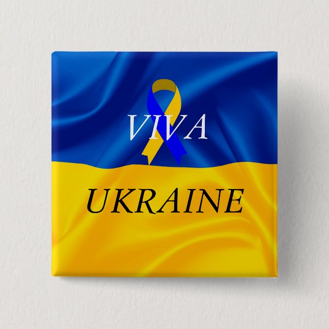 VIVA UCRANIA BOTÓN (Anverso)