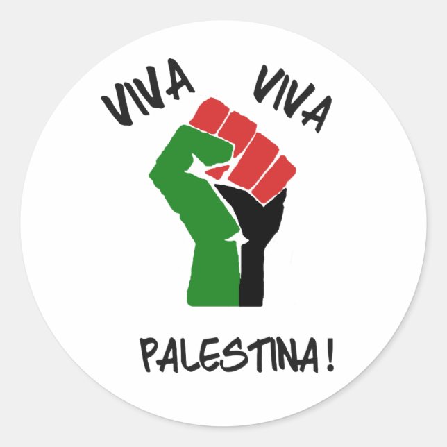 Viva Viva Palestina Pegatinas (Anverso)