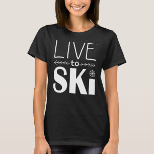 Vive a la camisa de las mujeres de Ski