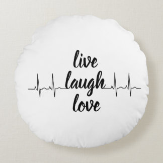 Vive, Ama, Ríe — Almohada de Pulso de Latido del C