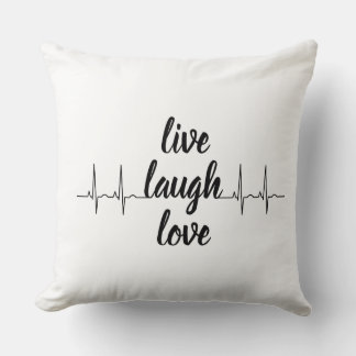 Vive, Ama, Ríe — Almohada de Pulso de Latido del C