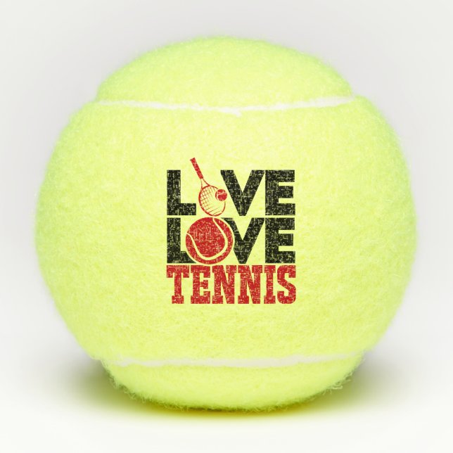 Vive AMOR Tenis Bola de Tenis Roja (Anverso)