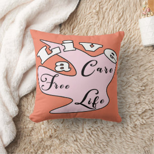 Vive con cuidado vida libre arrojar almohada