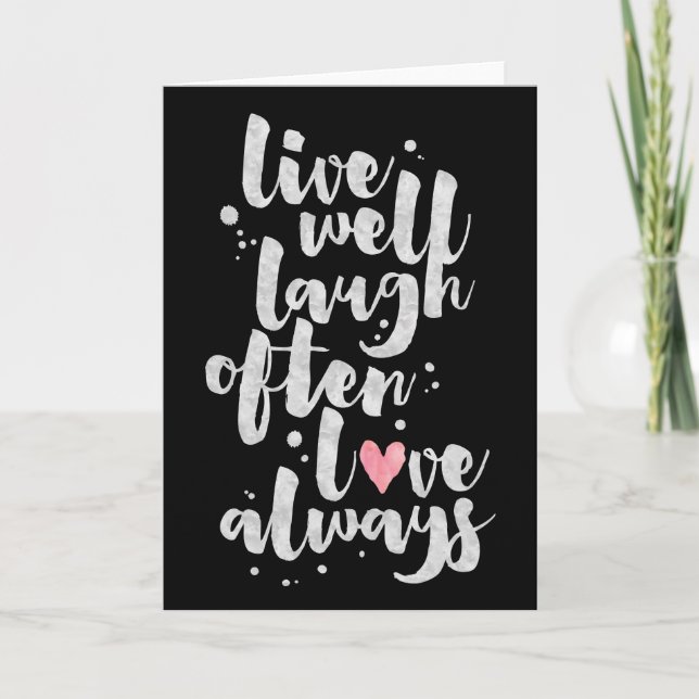 Vive el amor de la risa - tarjeta de felicitación (Anverso)