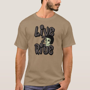 Vive la camiseta del casco de la motocicleta del