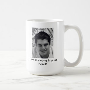 ¡Vive la canción en su corazón! taza con
