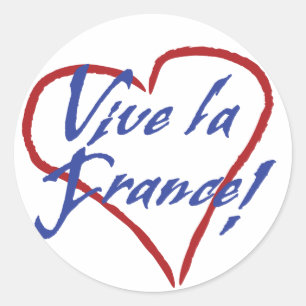 Vive la France Round Pegatina