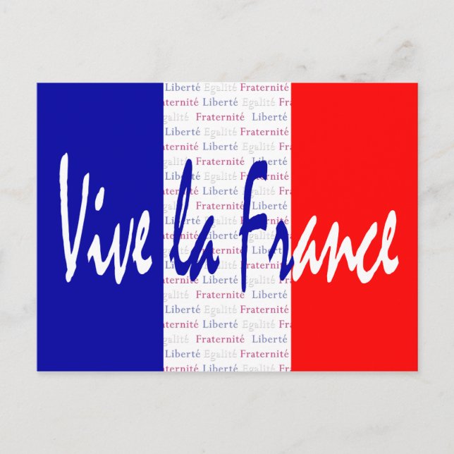 Vive La Francia, la tarjeta postal de Francófilo (Anverso)