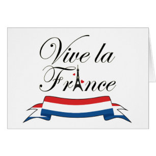Vive la Francia tipografía en blanco dentro