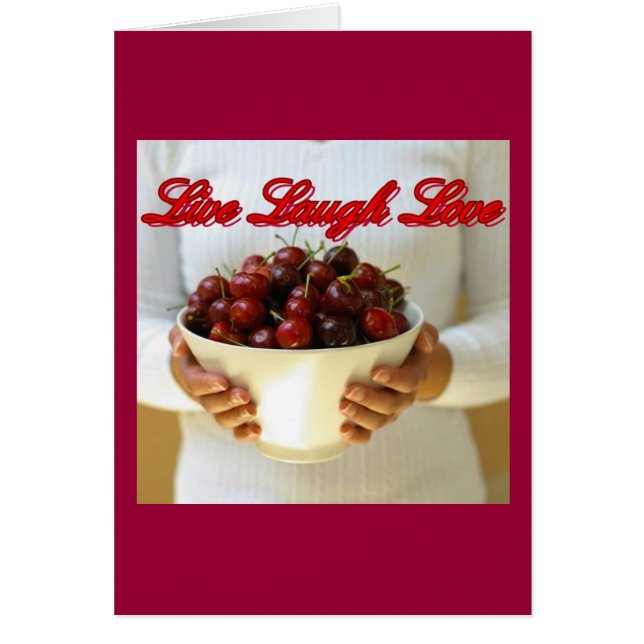 Vive la tarjeta del amor de la risa (Frente)