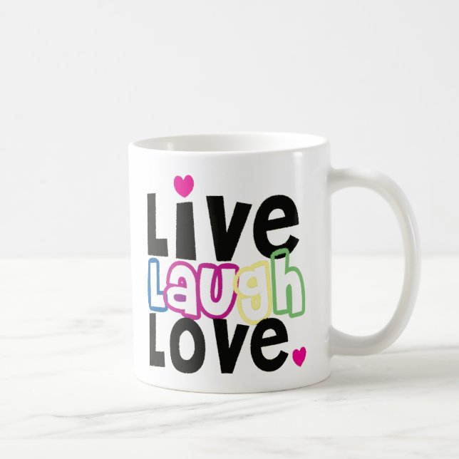 Vive la taza de café del amor de la risa (Derecha)