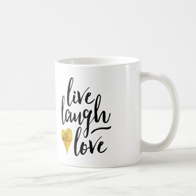 Vive la taza de café del amor de la risa (Derecha)