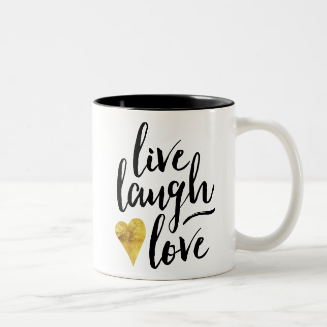Vive la taza de café del amor de la risa (Derecha)