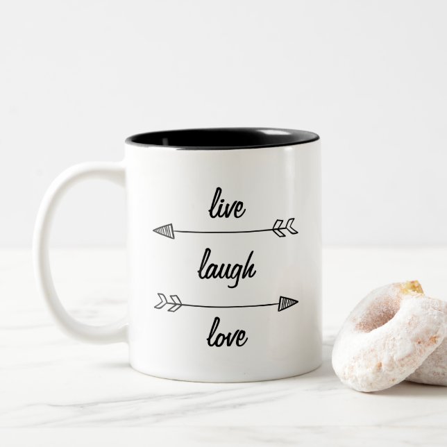 Vive la taza del amor de la risa (Con donut)