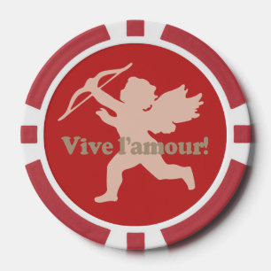 Vive L'amour Cupid personalizado fichas de póker