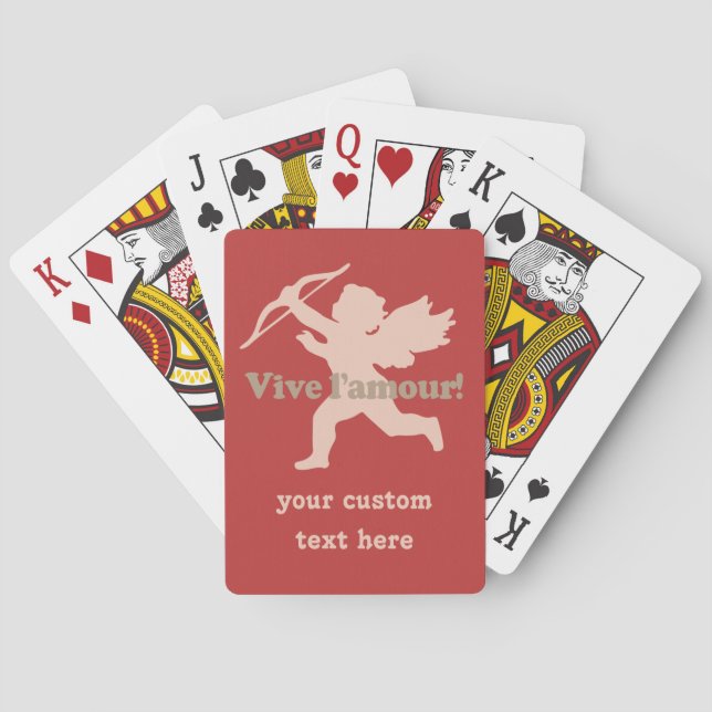 Vive L'amour Cupido cartas de juego (Reverso)