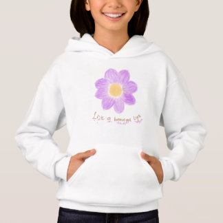 Vive una vida hermosa Flor Botánica Amarilla Púrpu
