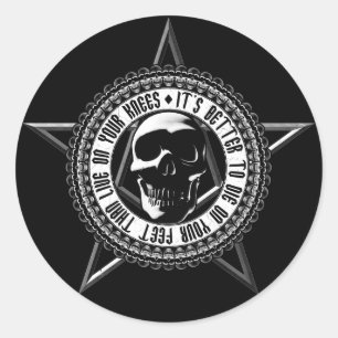 Viven o mueren los pegatinas del cráneo