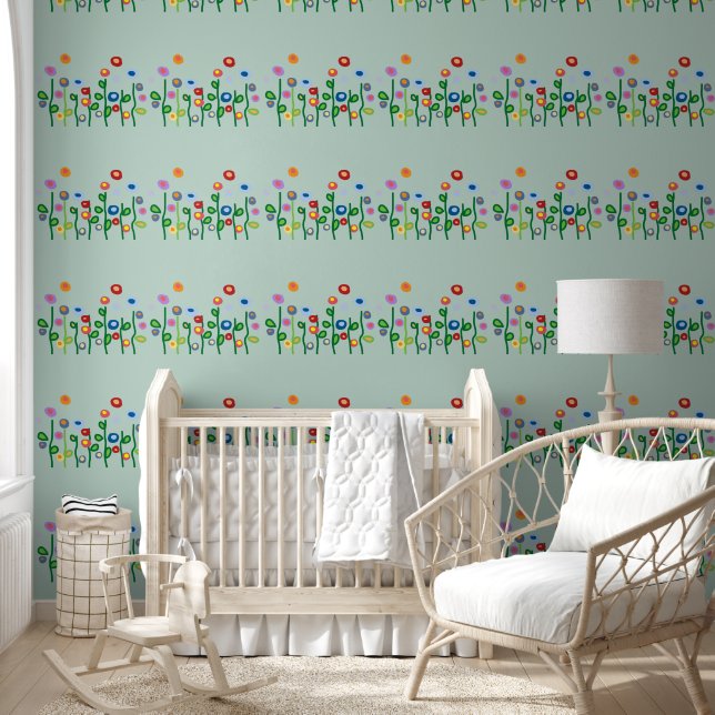 Viveros de flores silvestres bonitas Papel pintado (Niños)