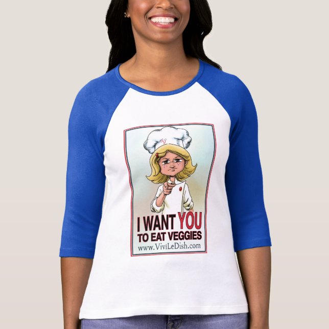 Vivi camiseta para mujer del vengador del Veggie (Anverso)