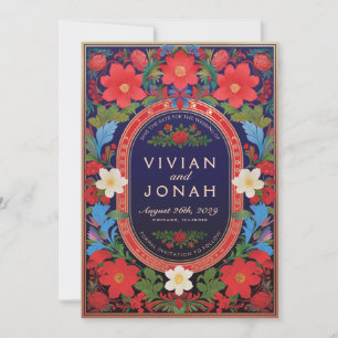 VIVIAN I Floral Wedding Save the Date Invitaciones