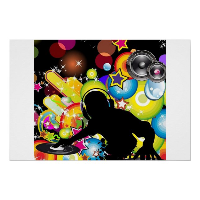 Vivid DJ Music Wall Art | Modern Gloslossy Poster (Anverso)