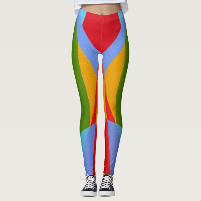 Vivid Fusion Abstract Leggings (Anverso)