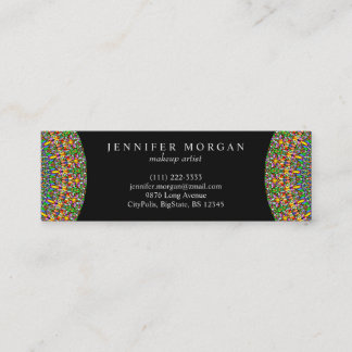 Vivid Jungle Garden Mandala Mini tarjeta de visita